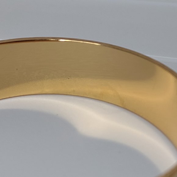 Vintage Monet Gold Tone Metal Bangle - Picture 9 of 12